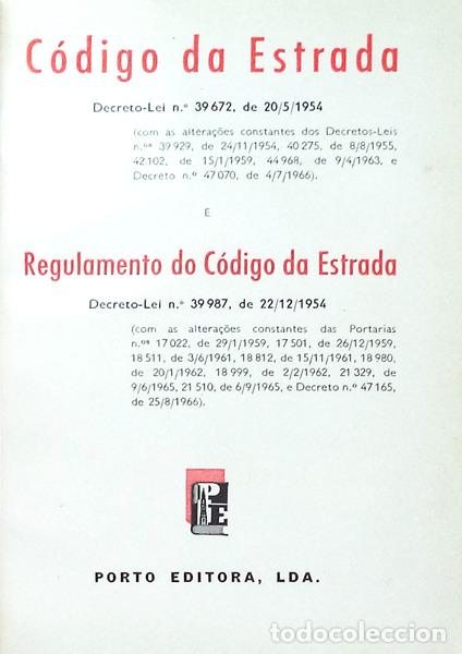 Libros antiguos: C&Oacute;DIGO DA ESTRADA. - Foto 1