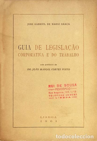 Libros antiguos: MARIZ GRA&Ccedil;A. (Jos&eacute; Gabriel de) - GUIA DE LEGISLA&Ccedil;&Atilde;O.
