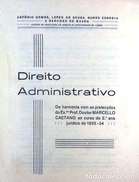 Libros antiguos: CAETANO. (Marcelo) - DIREITO ADMINISTRATIVO. - Foto 2