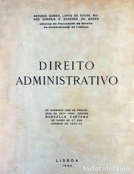 Libros antiguos: CAETANO. (Marcelo) - DIREITO ADMINISTRATIVO. - Foto 1