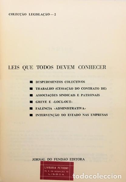 Libros antiguos: LEIS QUE TODOS DEVEM CONHECER. - Foto 3