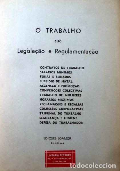 Libros antiguos: O TRABALHO. - Foto 1