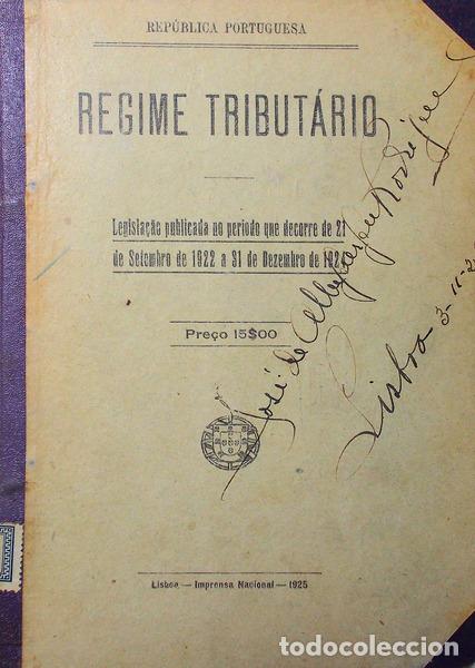 Libros antiguos: REGIME TRIBUT&Aacute;RIO