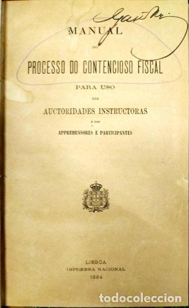 Libros antiguos: MANUAL DO PROCESSO DO CONTENCIOSO FISCAL