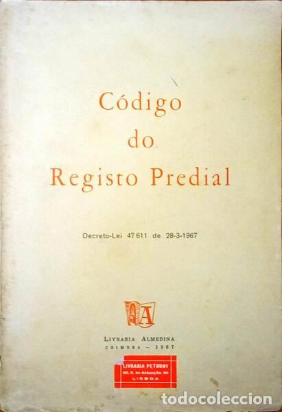 Libros antiguos: C&Oacute;DIGO DO REGISTO PREDIAL. - Foto 1