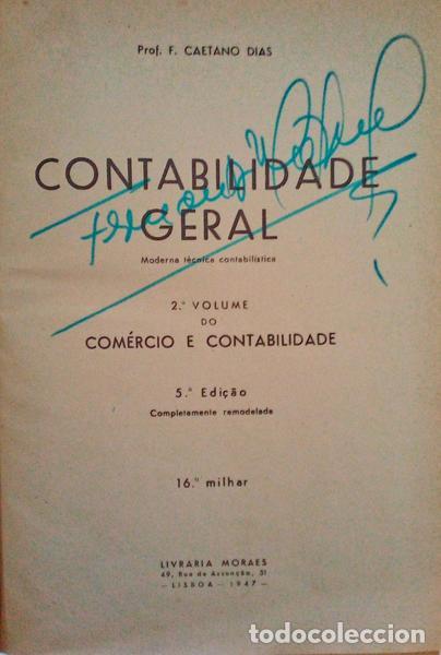 Libros antiguos: DIAS. (F. Caetano) - COM&Eacute;RCIO E CONTABILIDADE. - Foto 2