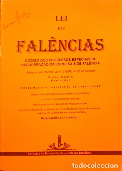 Libros antiguos: LEI DAS FAL&Ecirc;NCIAS.