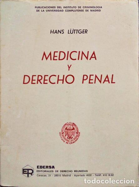 Libros antiguos: L&Uuml;TTGER. (Hans) - MEDICINA Y DERECHO PENAL.