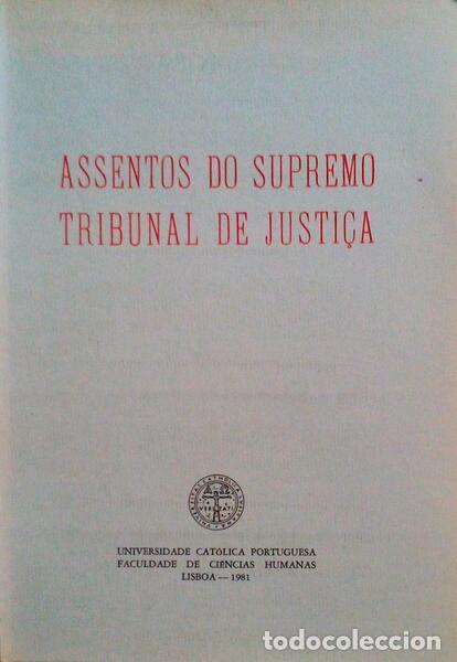 Libros antiguos: ASSENTOS DO SUPREMO TRIBUNAL DE JUSTI&Ccedil;A.