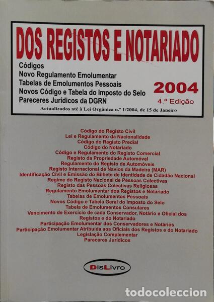 Libros antiguos: DOS REGISTOS E DO NOTARIADO.