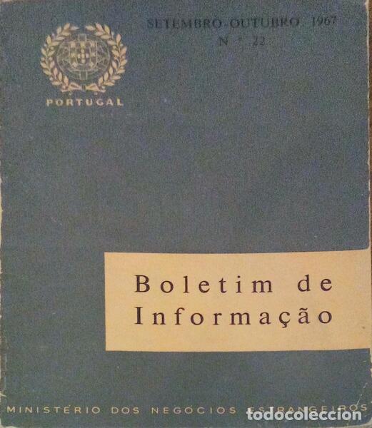 Libros antiguos: BOLETIM DE INFORMA&Ccedil;&Atilde;O N&ordm;22, SETEMBRO/OUTUBRO, 1967.