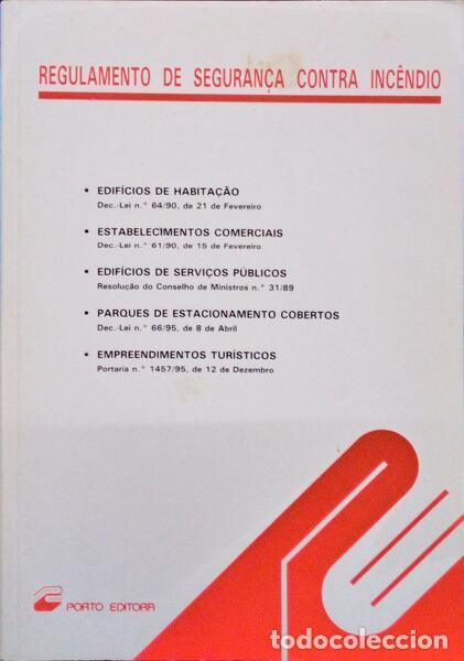 Libros antiguos: REGULAMENTO DE SEGURAN&Ccedil;A CONTRA INC&Ecirc;NDIO.