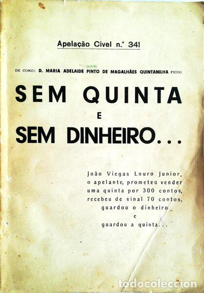 Libros antiguos: SEM QUINTA E SEM DINHEIRO. - Foto 1