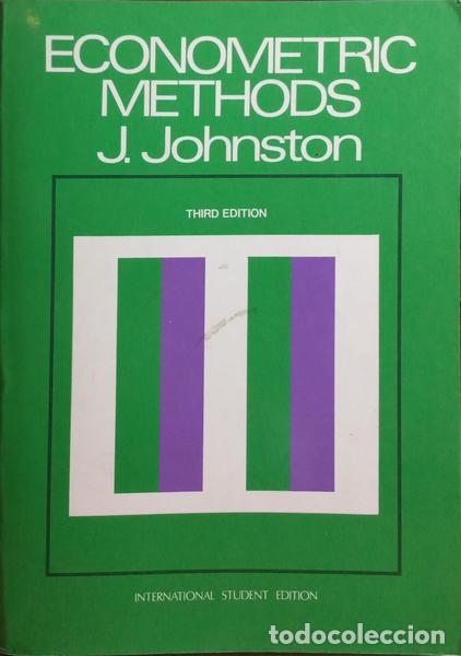 Libros antiguos: JOHNSTON. (J.) - ECONOMETRIC METHODS. [3.&ordf; EDI&Ccedil;&Atilde;O] - Foto 1
