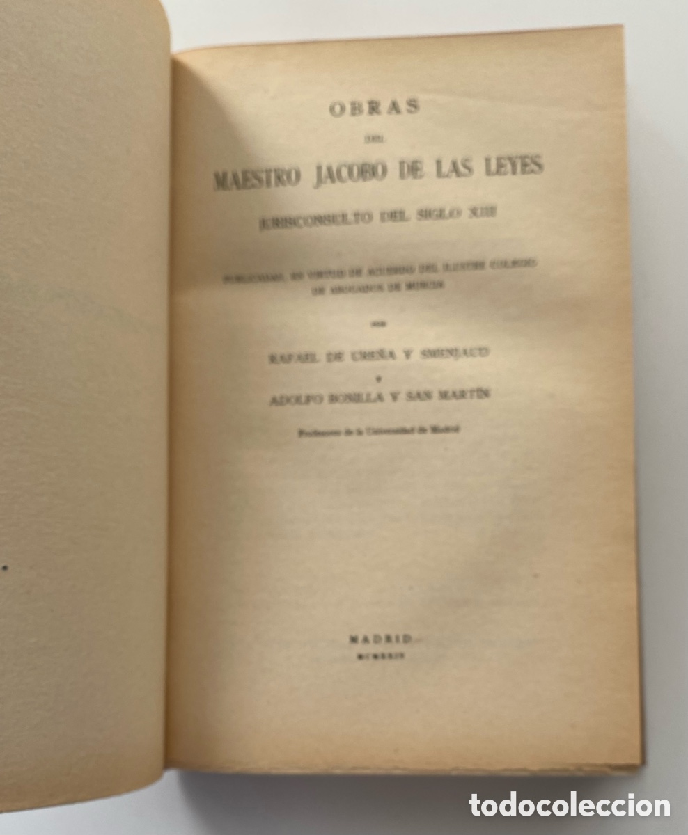 Libros antiguos: Obras del maestro Jacobo de las Leyes - Foto 4