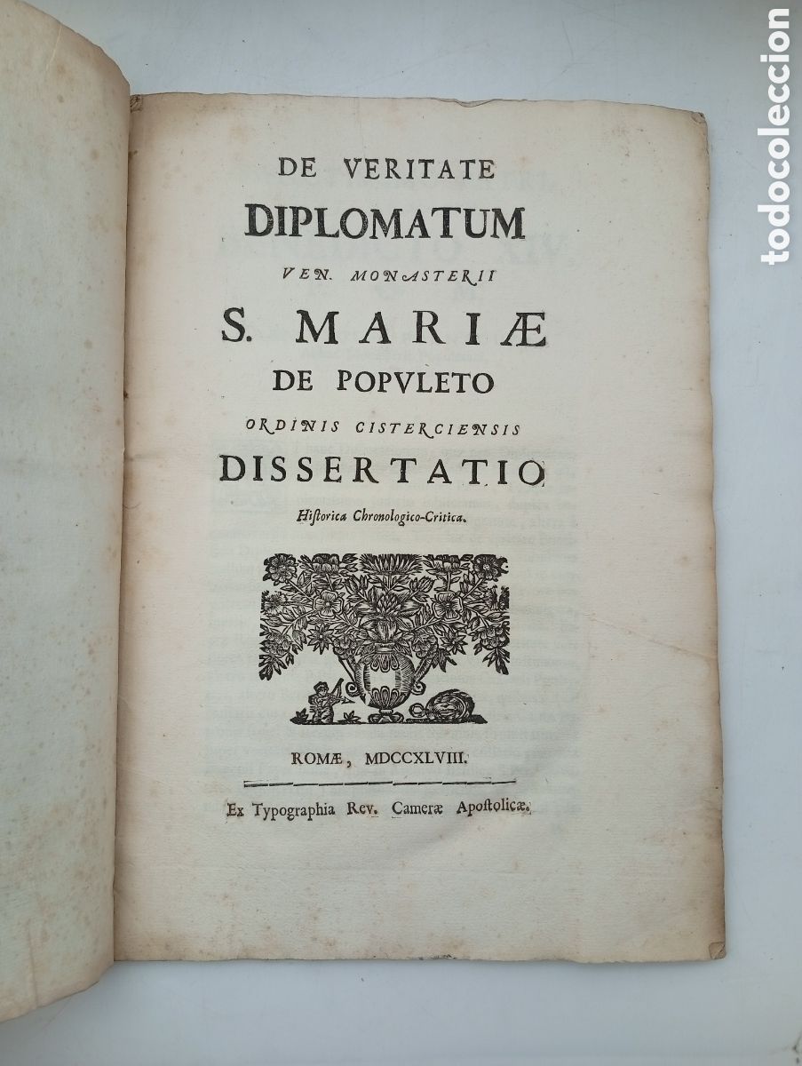 Libros antiguos: Raro ejemplar Sentencia judicial Monasterio S. Mar&iacute;a de Poblet 1748