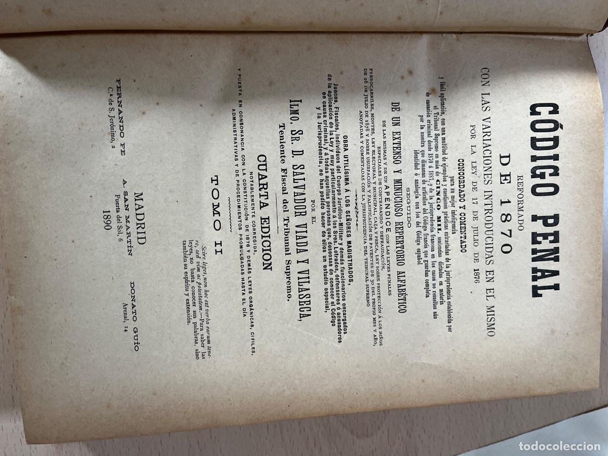 Libros antiguos: C&oacute;digo penal de 1870 - Foto 5