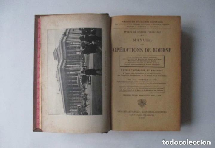 Libros antiguos: MANUEL DES OPERATIONS DE BOURSE Y LES EFFETS DE COMMERCE - 1919 - Foto 2