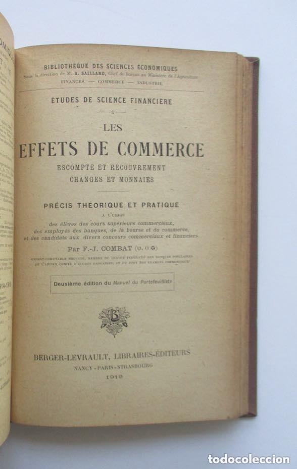 Libros antiguos: MANUEL DES OPERATIONS DE BOURSE Y LES EFFETS DE COMMERCE - 1919 - Foto 5