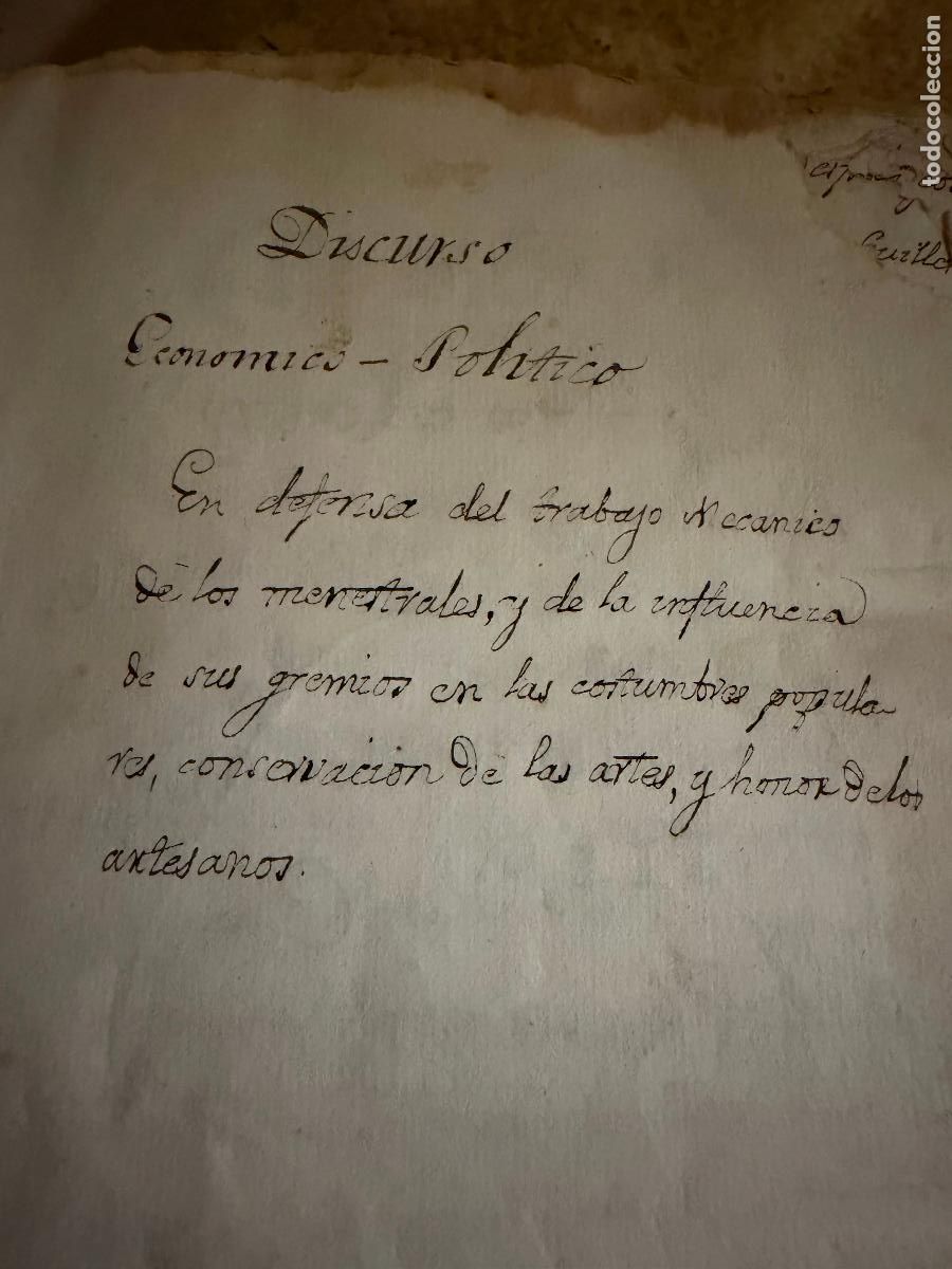 Libros antiguos: Libro manuscrito de Antonio de Capmany de Montpalau 1778