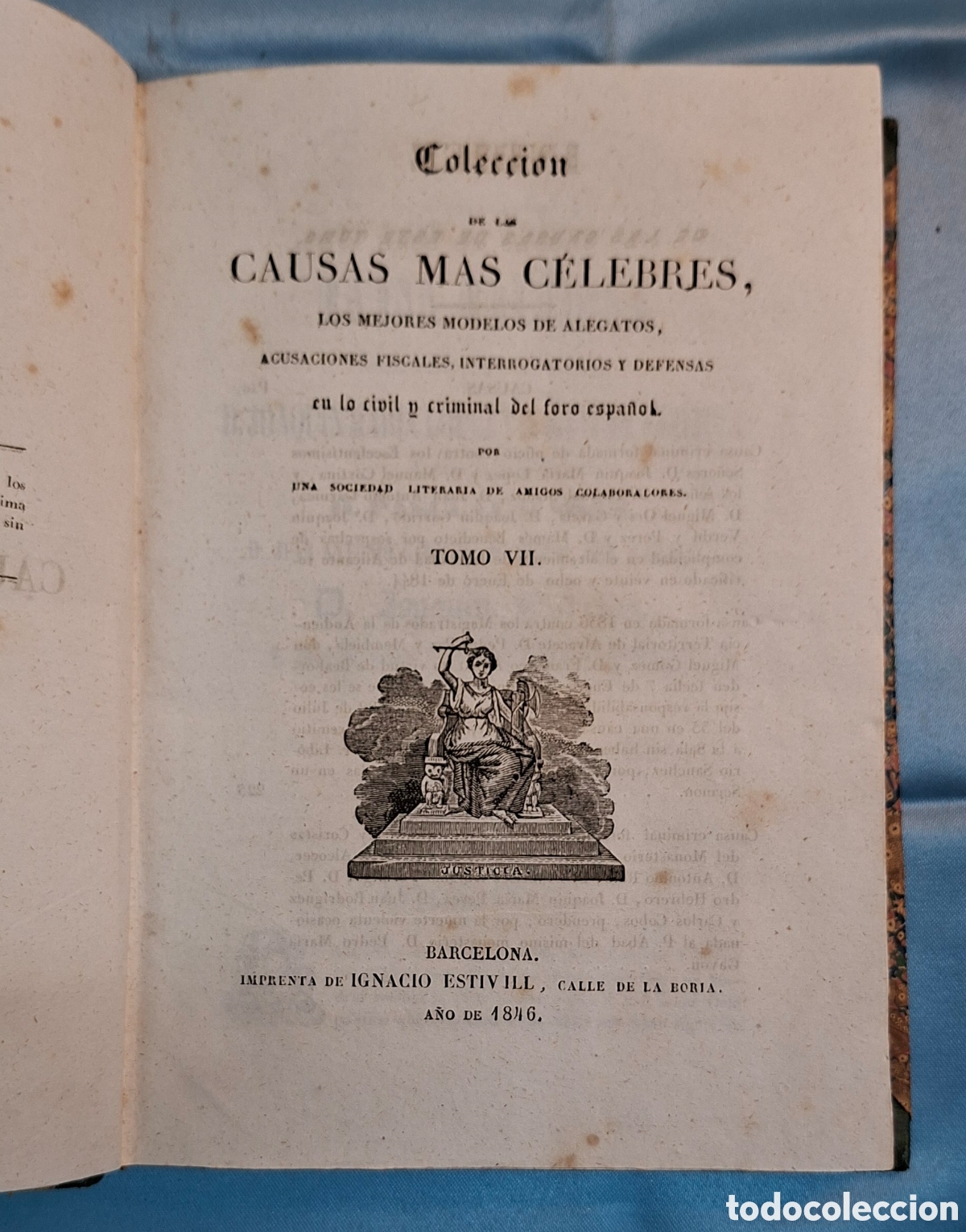 Libros antiguos: Causas C&eacute;lebres Tomo VII
