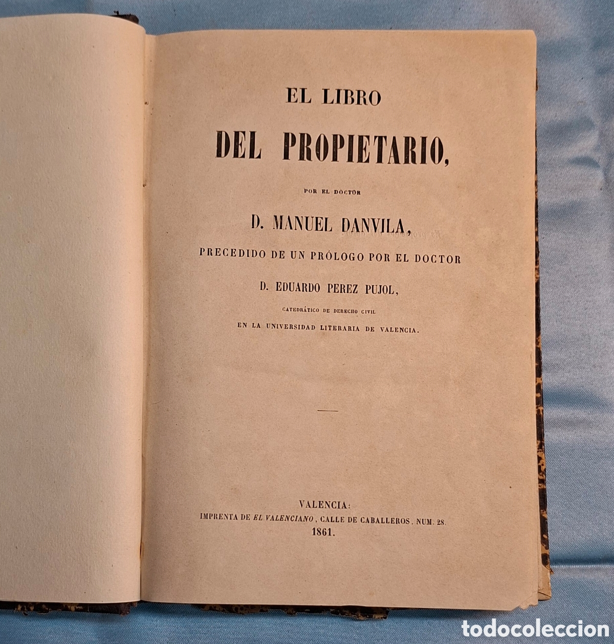 Libros antiguos: El Libro del Propietario - 1861