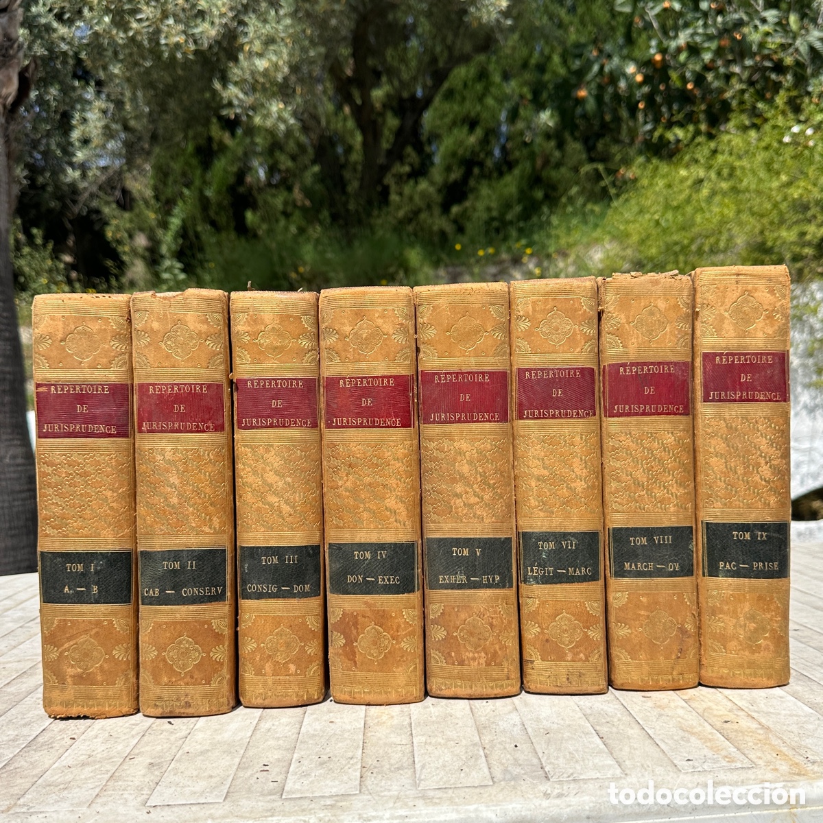 Libros antiguos: A&ntilde;o 1813 - LOTE DE LIBROS DE JURISPRUDENCIA ENCUADERNADOS EN PLENA PIEL
