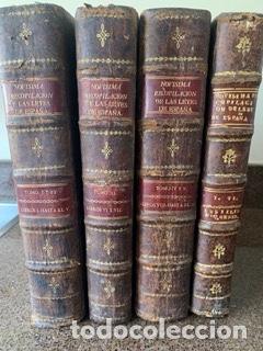 Libros antiguos: Nov&iacute;sima Recopilaci&oacute;n de las Leyes de Espa&ntilde;a (1805) - Obra Completa en 4 Tomos