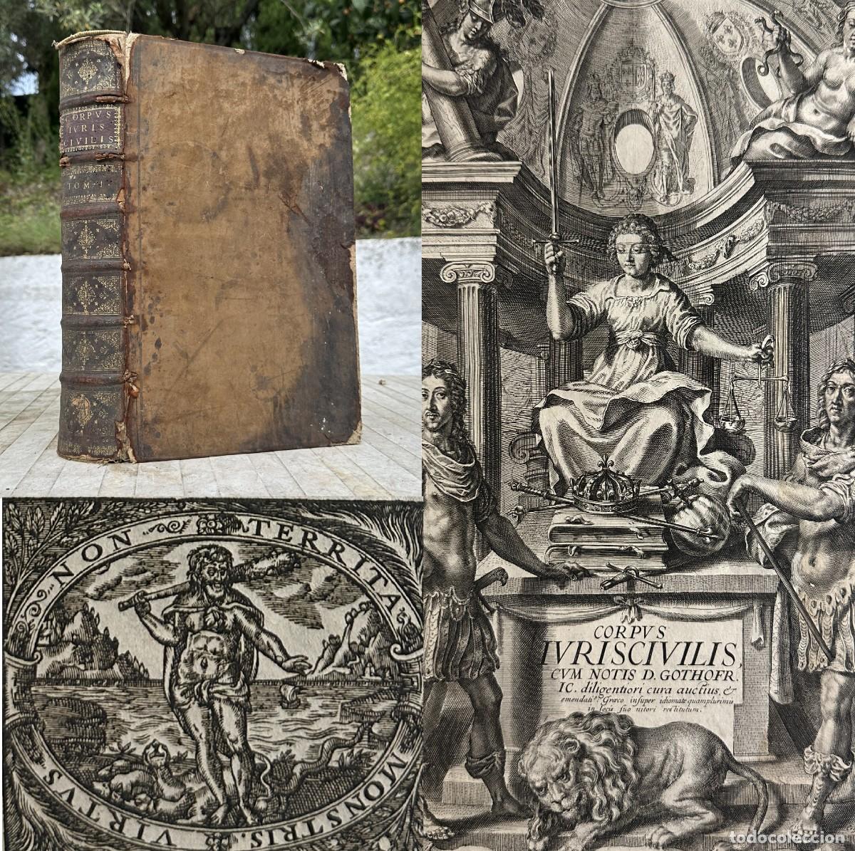 Libros antiguos: a&ntilde;o 1628 - CORPUS IURIS CIVILIS - CODIGO JUSTINIANO - IMPONENTE OBRA - DERECHO ROMANO -