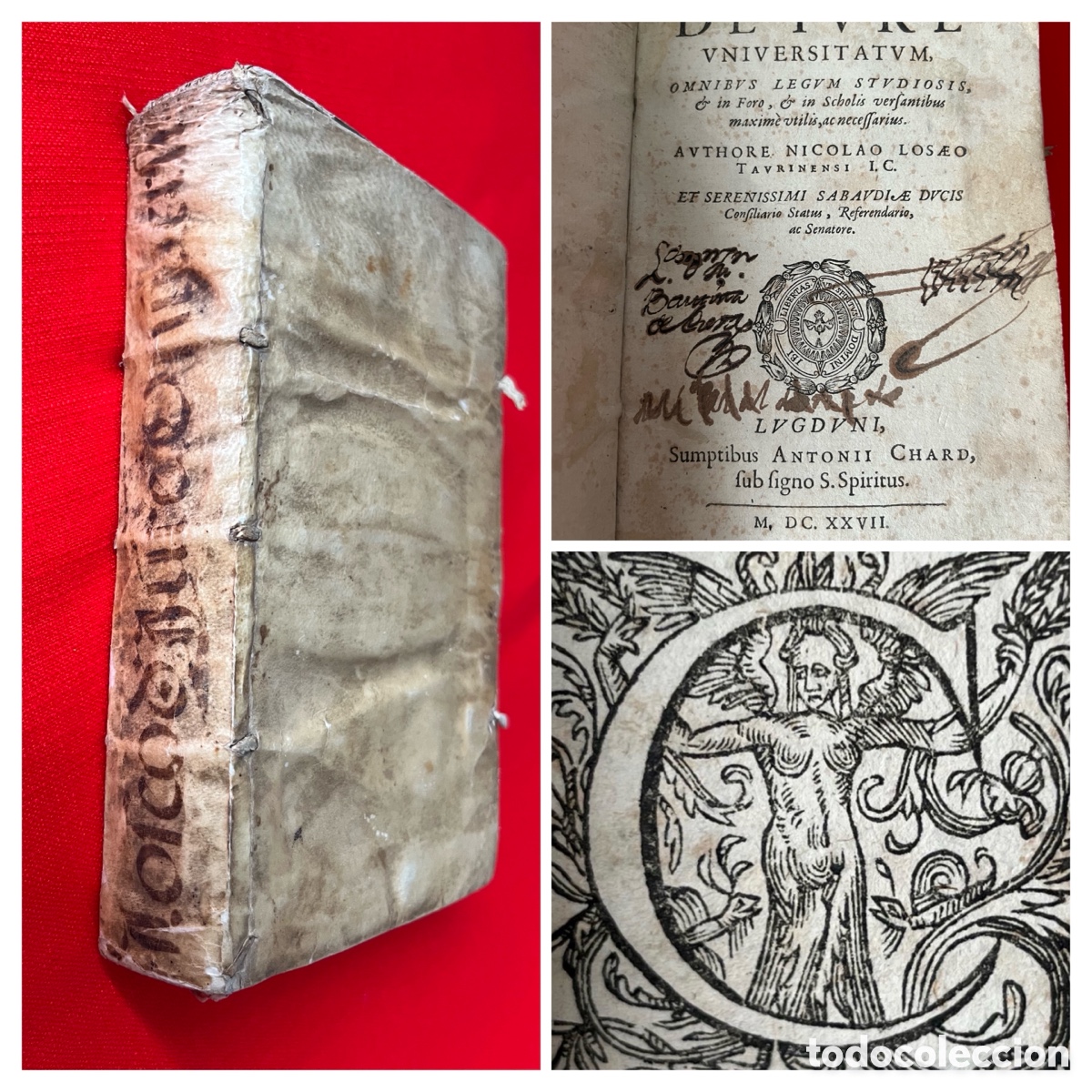 Libros antiguos: Libro de 1627 en pergamino - Tractatus de iure universatum