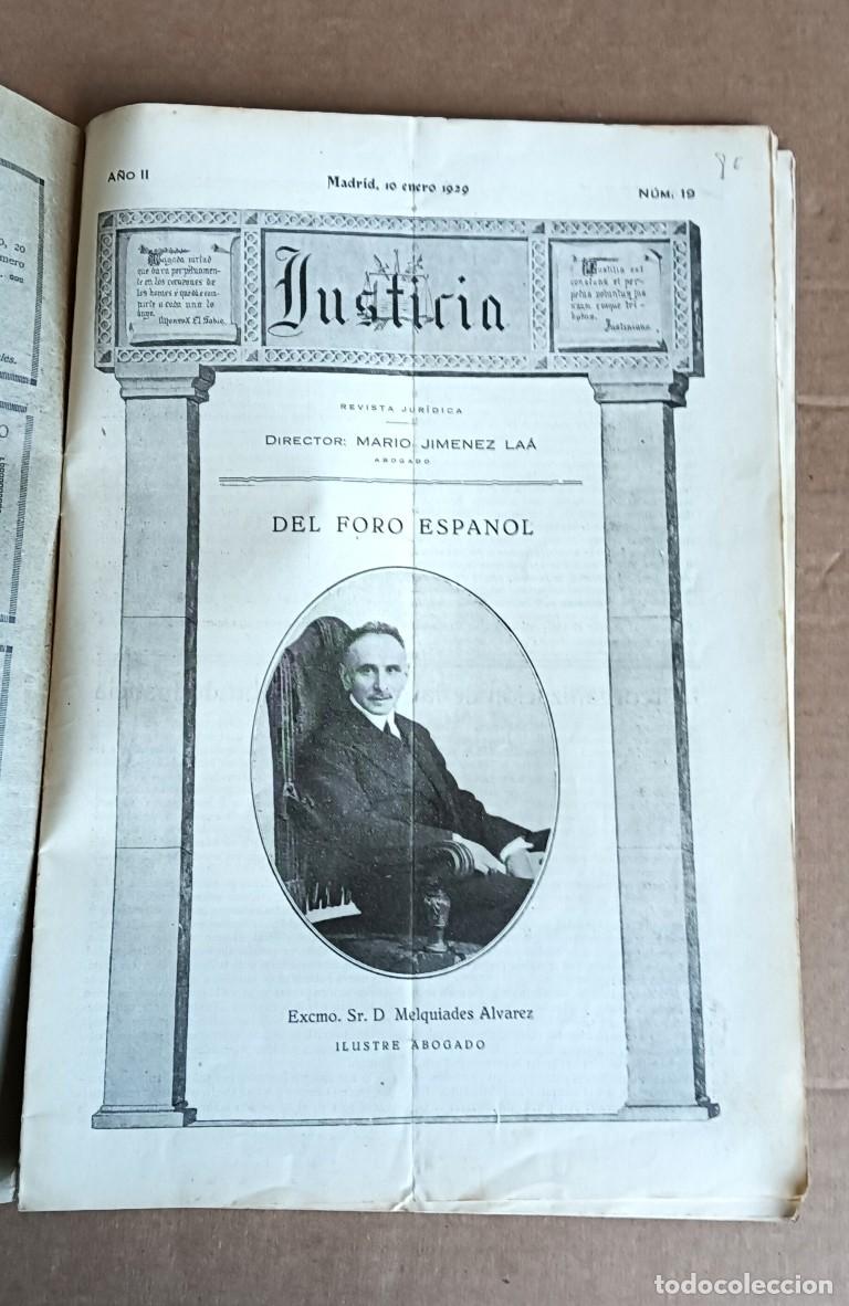 Libros antiguos: JUSTICIA Revista jur&iacute;dica -- 10 enero 1929 a&ntilde;o II &ndash; n&uacute;mero 19