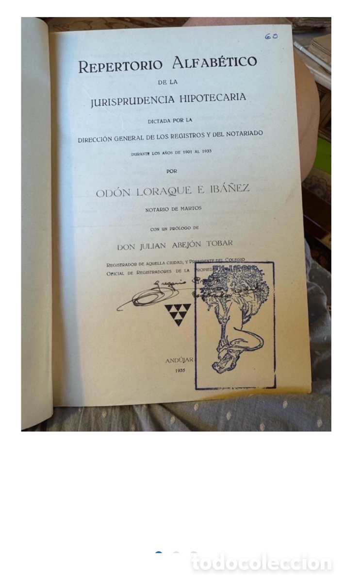 Libros antiguos: Repertorio Alfab&eacute;tico de la Jurisprudencia Hipotecaria