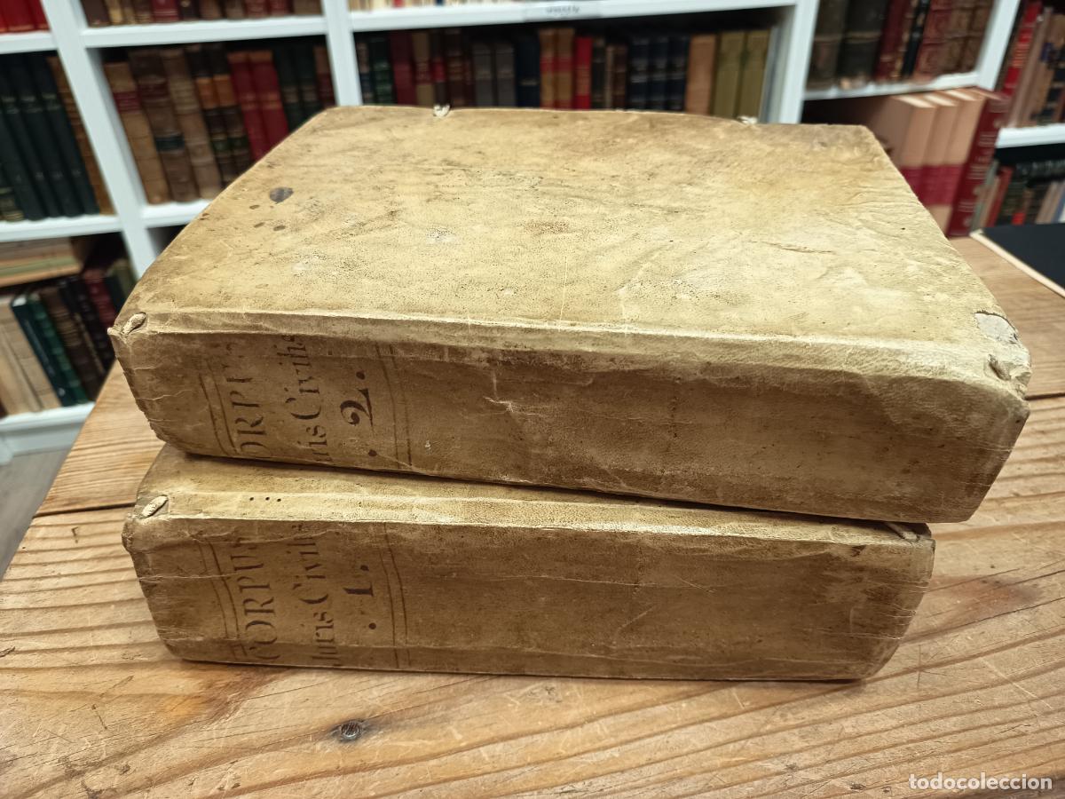 Libros antiguos: 1757 - Corpus Juris Civilis Justinianei, 2 tomos