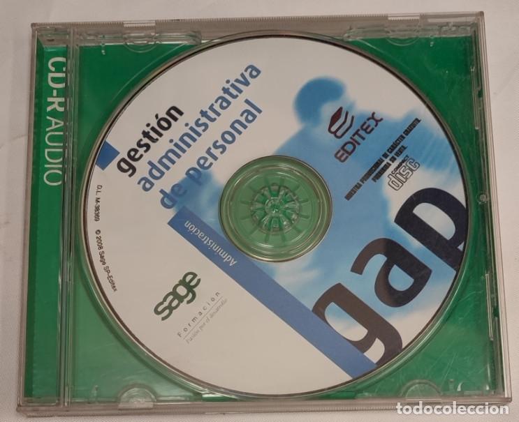 Libros antiguos: GESTION ADMINISTRATIVA DE PERSONAL, SAGE FORMACION 2005, EDITEX, CD