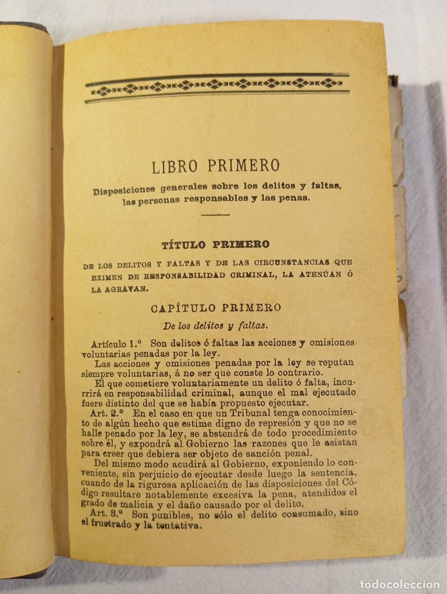 Libros antiguos: C&oacute;digo Penal Espa&ntilde;a de 1870 - Edici&oacute;n de Bolsillo Antigua 17x12 cm.