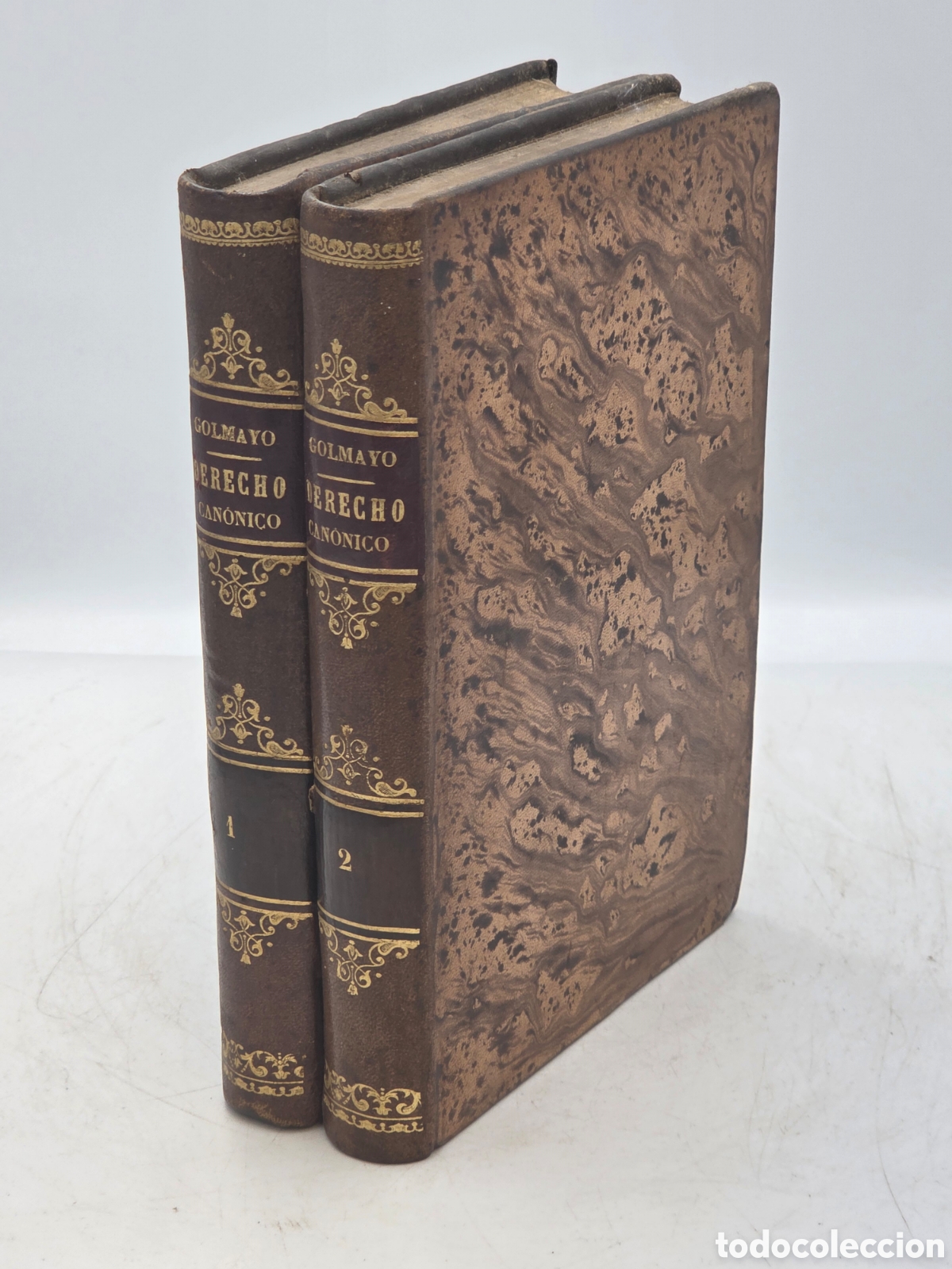 Libros antiguos: INSTITUCIONES DE DERECHO CAN&Oacute;NICO 1885 Golmayo Pedro Benito 2 tomos.