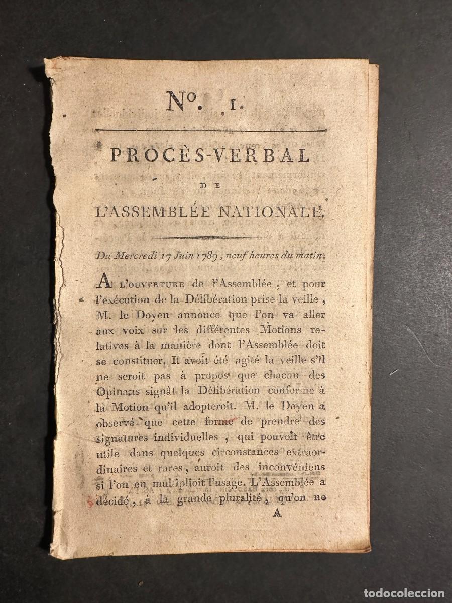 Libros antiguos: a&ntilde;o 1789 - ACTAS DE LAS SESIONES DE LA CAMARA DE LOS COMUNES - REVOLUCION FRANCESA -