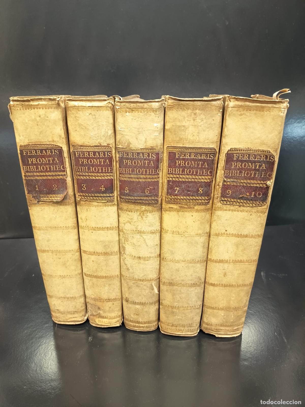 Libros antiguos: 1786 - LUCII FERRARIS. Prompta Bibliotheca canonica, juridica, moralis - 10 tomos, MADRID