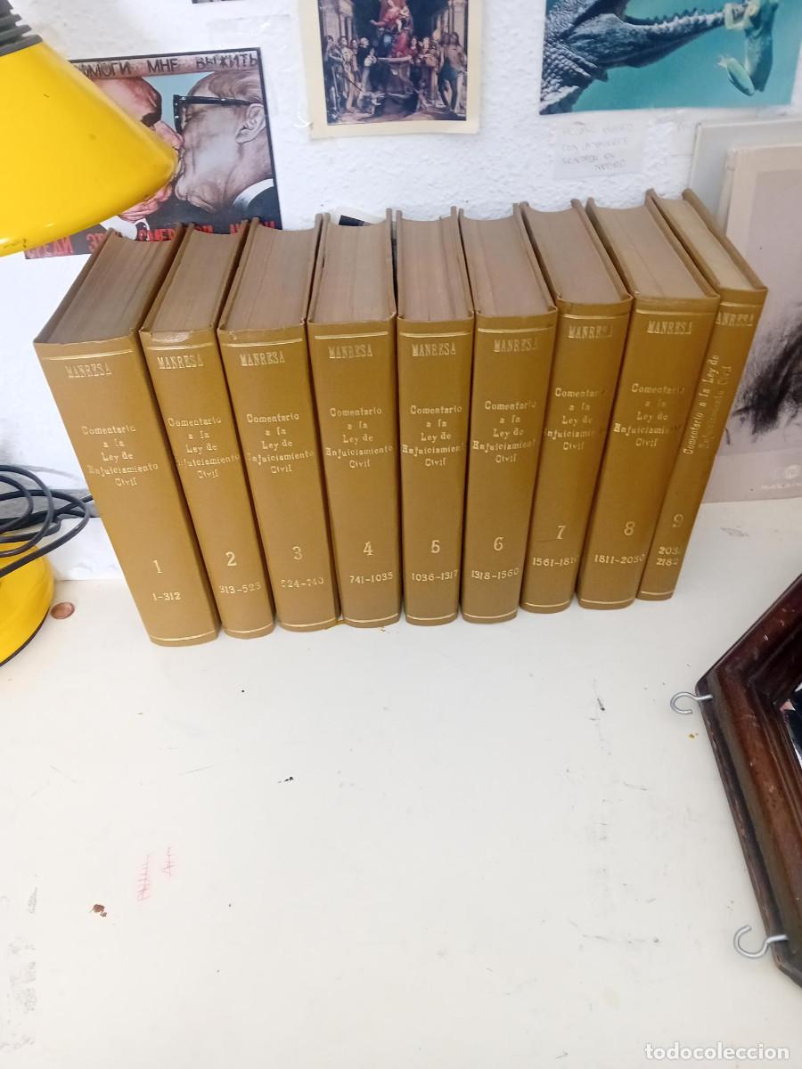 Libros antiguos: MANRESA, COMENTARIOS A LA LEY DE ENJUICIAMIENTO CIVIL (COMPLETA, 9 TOMOS)