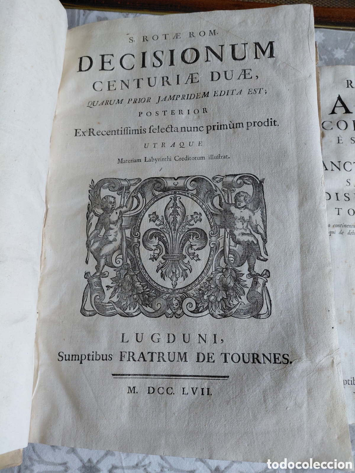 Libros antiguos: 1757 Labyrinthi Creditorum S. ROT&AElig; ROM. DECISIONUM. CENTURI&AElig; DU&AElig;, QUARUM PRIOR JAMPRIDEM EDITA EST;
