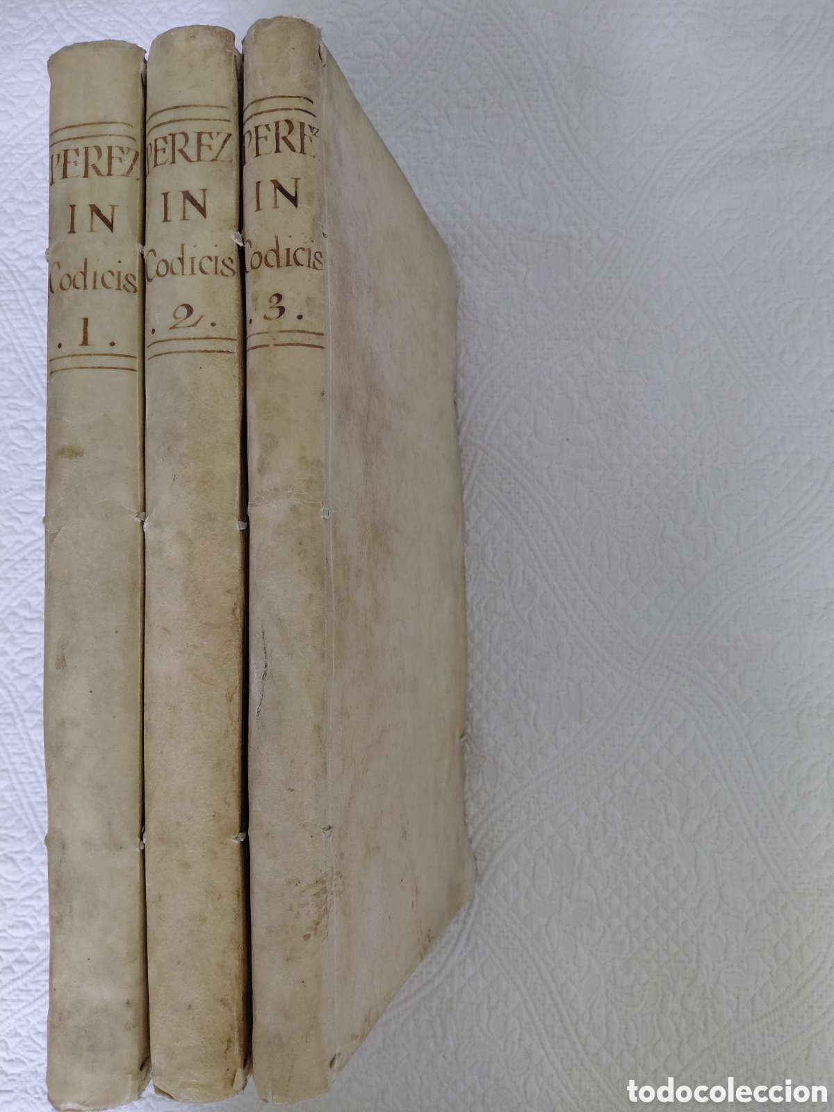Libros antiguos: 1773 Antonii Perezii Praelectiones in duodecim libros Codicis Justiniani Imp. quib. leges omnes