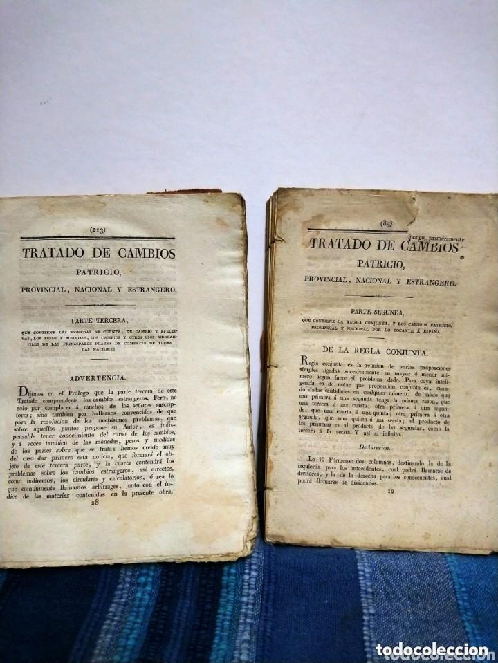 Libros antiguos: TRATADO DE CAMBIOS, PATRICIO, PROVINCIAL, NACIONAL Y ESTRANGERO. Parte segunda y Tercera. 1829. Ros