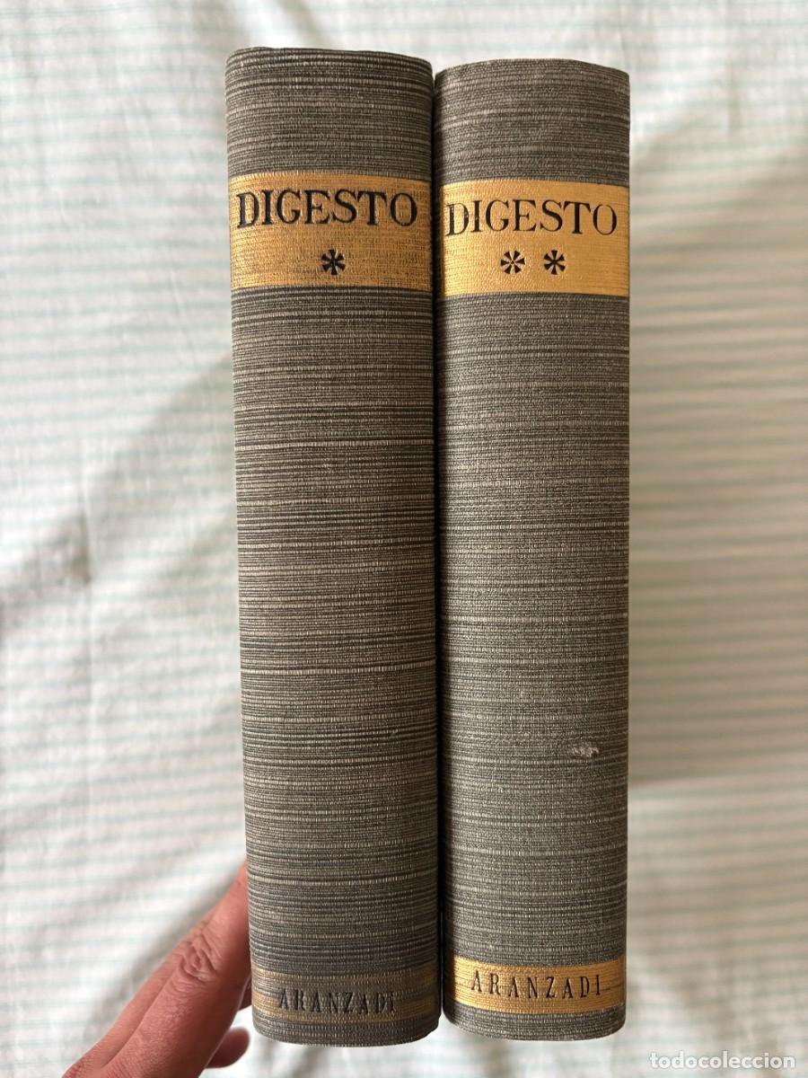 Libros antiguos: Digesto de Justiniano. Tomos I y II.