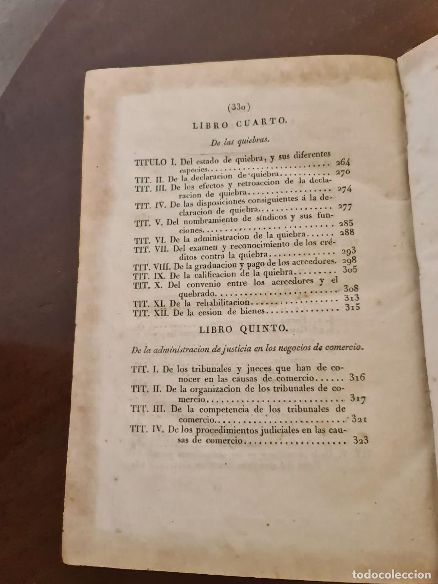 Libros antiguos: C&oacute;digo de Comercio. 1829. 1a Edici&oacute;n Oficial. Madrid. - Foto 11