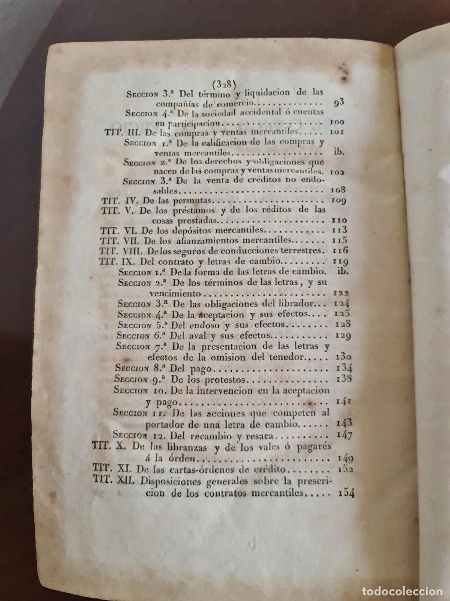 Libros antiguos: C&oacute;digo de Comercio. 1829. 1a Edici&oacute;n Oficial. Madrid. - Foto 13