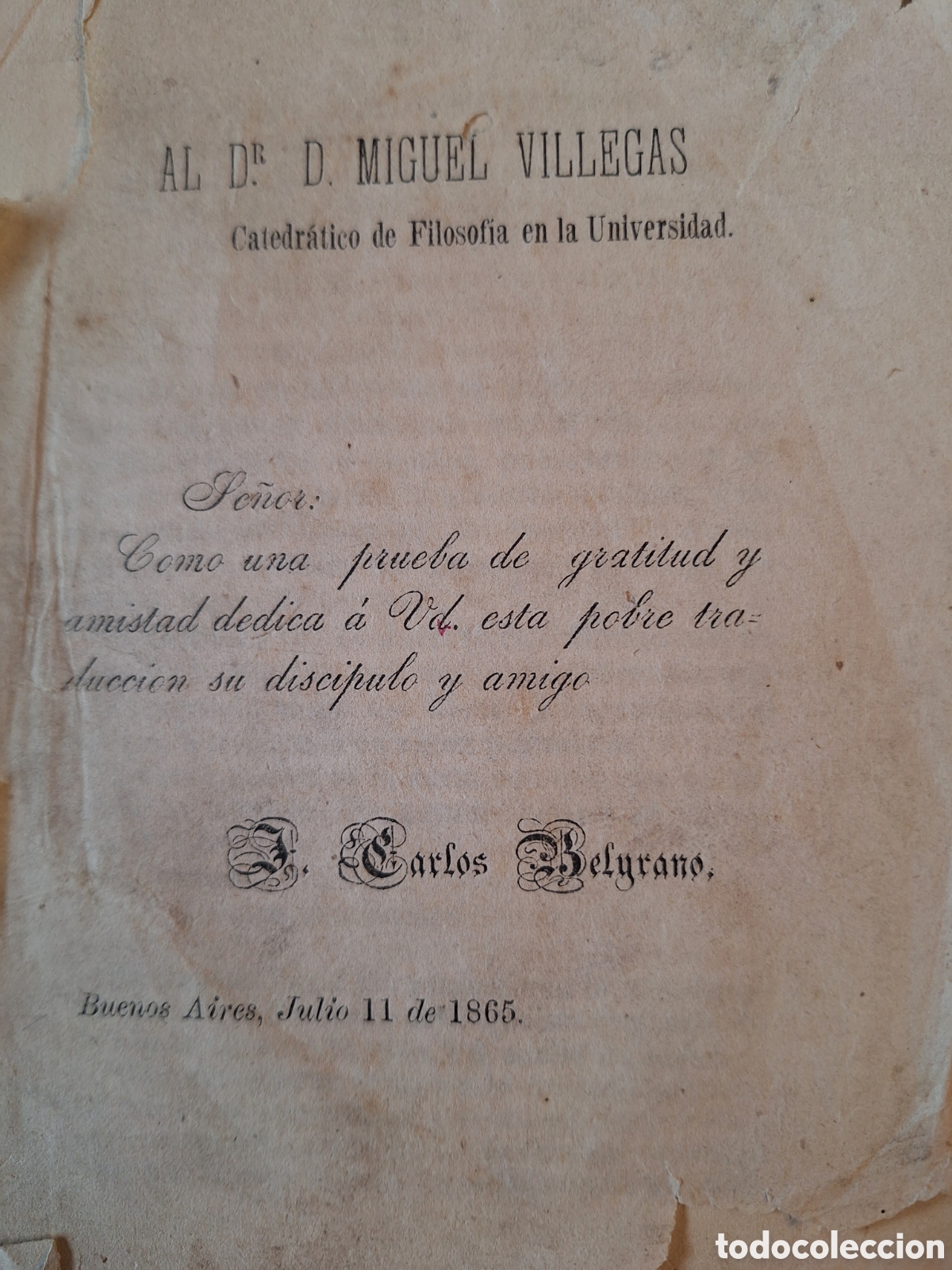 Libros antiguos: DE LA LIBERTAD Y DEL GOBIERNO BOSSELET TRADUCIDA AL ESPA&Ntilde;OL POR J. CARLOS BELGRANO BUENOS AIRES 1865