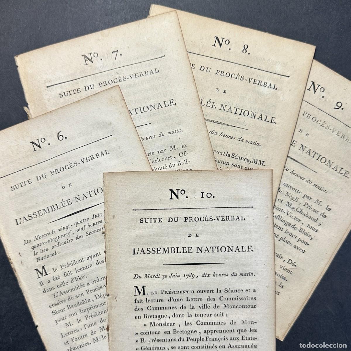 Libros antiguos: a&ntilde;o 1789 - ACTAS DE LAS SESIONES DE LA ASAMBLEA NACIONAL - REVOLUCION FRANCESA -