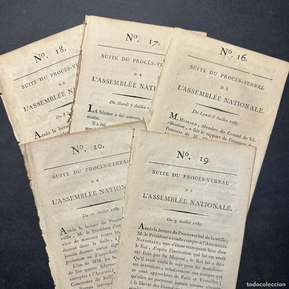 Libros antiguos: a&ntilde;o 1789 - ACTAS DE LAS SESIONES DE LA ASAMBLEA NACIONAL - REVOLUCION FRANCESA -