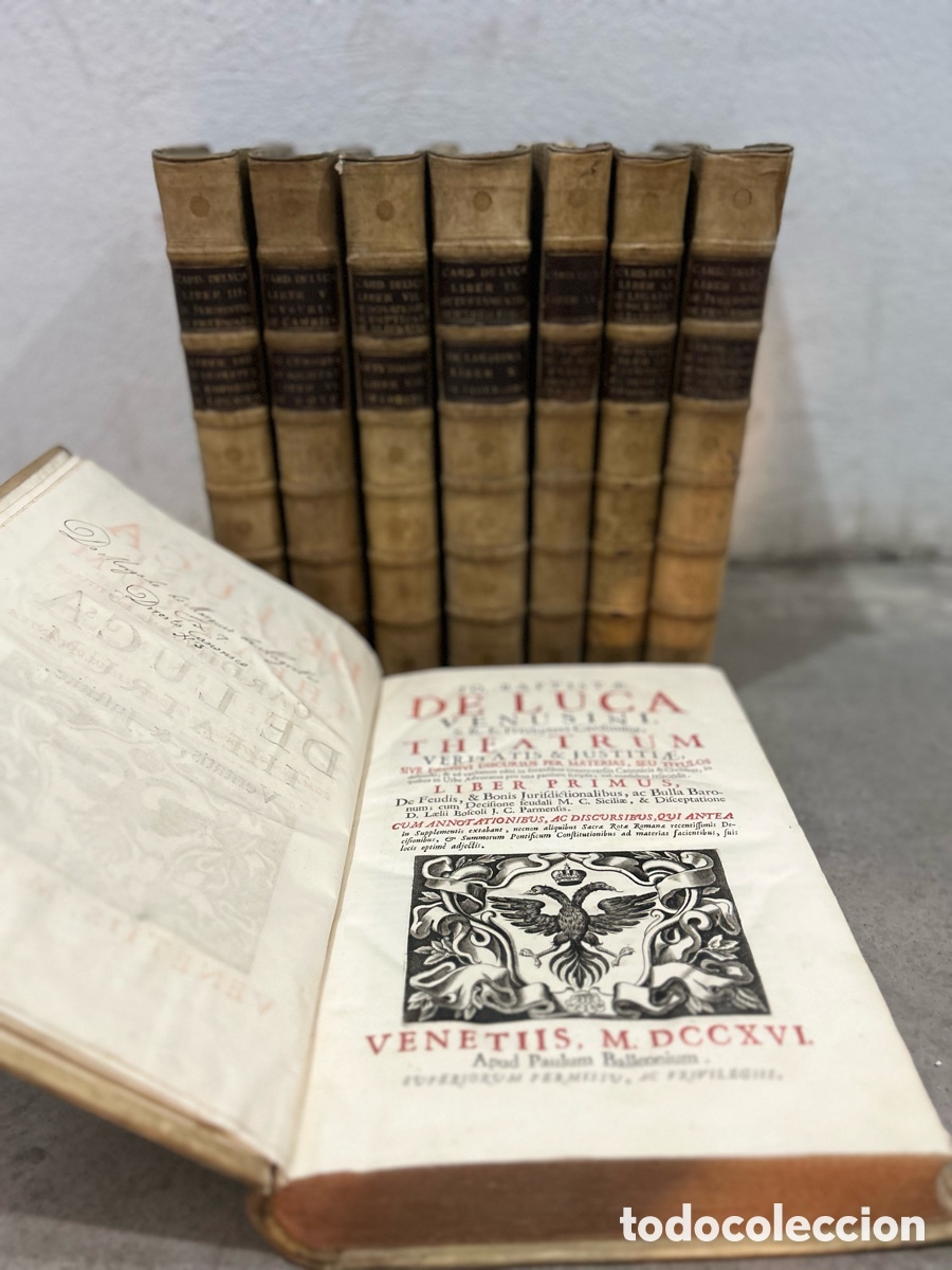Libros antiguos: THEATRUM VERITATIS - DE LUCA OBRA COMPLETA -1716- B2