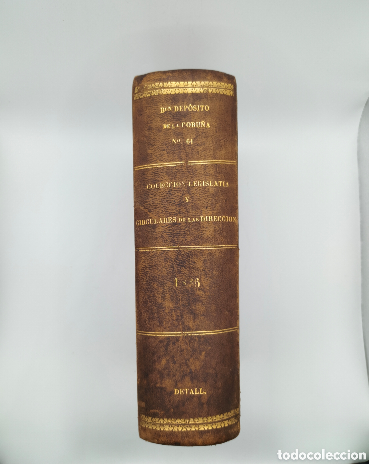 Libros antiguos: Libro Antiguo 1885/86. Buen Dep&oacute;sito de La Coru&ntilde;a. Colecci&oacute;n Legislativa y Circulares. piel original